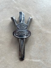 1937 Ford Truck V8 Hood Grill Ornament Oem Chrome Diecast 60 Hp Rare