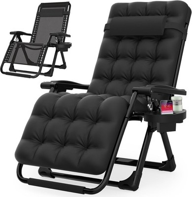 Zero Gravity Chair Premium Lawn Recliner Folding Padded Chaise Lounge