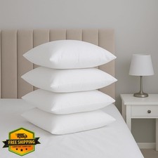 linensland 100 Cotton Percale Pillowcases Set of 4 White