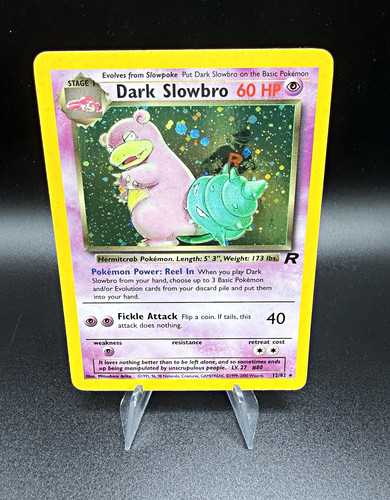 Pokémon TCG Dark Slowbro 12/82 Team Rocket Holo Rare Unlimited LP+ Light Play