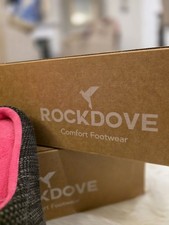 RockDove Women's Slip-On Slippers Gray Pink Fabric Round Toe US Size 12 New