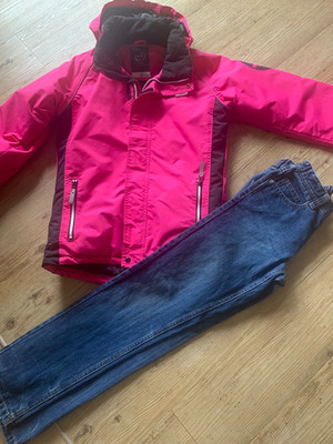 Softshelljacke (Gr. 164) von namei t und Esprit-Hose, (Gr. 146), pink