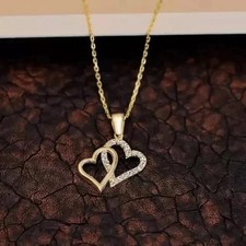 0.50Ct Round Cut White Moissanite Women's Fancy Pendant 14K Yellow Gold Plated