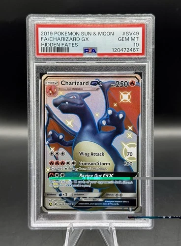PSA 10 Charizard GX SV49/SV94 Pokemon Hidden Fates: Shiny Vault Holo English