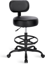 Drafting Chair With Back Adjustable Foot Rest Rolling Stool Multi-purpose Offi Drafting Chair With Back Adjustable Foot Rest Rolling Stool Multi-purpose Offi