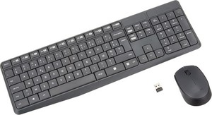 LOGITECH MK235 Kabelloses Tastatur-Maus-Set Nano USB PC/Laptop Deutsch AWERTY