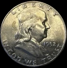 1952 D Franklin Silver Half Dollar 90% Silver