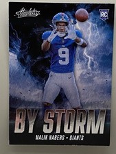 2024 Panini Absolute Football Malik Nabors By Storm RC #BS-MNS Giants Item 3426