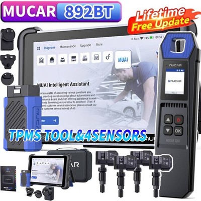 MUCAR 892BT+TPMS Tool w/ 4sensors Diagnostic Scanner LifeFree CANFD & DoIP