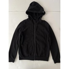 FIGS Hoodie Women S Black Fleece Full Zip Pockets Medical Scrub Jacket