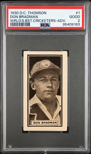 1930 D.C. THOMSON THE WORLD'S BEST CRICKETERS ADVENTURE #1 DON BRADMAN PSA 2