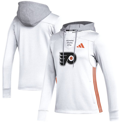 Adidas Womens Philadelphia Flyers Refresh Skate Lace Aeroready Hoodie Large $100