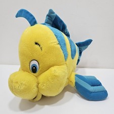 Rare/ORIGINAL/Vintage Large/13" Disney The Little Mermaid FLOUNDER Plush
