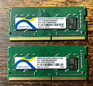 16GB (2x8GB 1Rx8) DDR4 SO-DIMM 2400 MHz RAM Module - Cervoz CIR-S4SUSR2408G