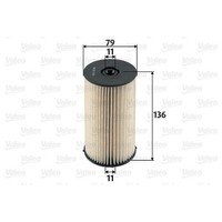 1X Kraftstofffilter Valeo 587904 Passend FüR Audi Seat Skoda VW