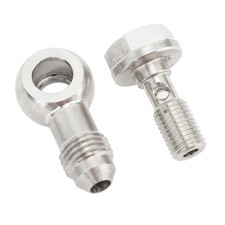 M8x1.0 To AN4 Banjo Bolt With Washers Stainless Steel High Load Capacity For
