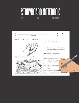 Storyboard Notebook Matte black ***NEW*** - 16:9 - 4:3 - Cinemascope. 2 frames p