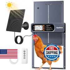 Automatic Chicken Coop Door Solar Powered with Timer, Light Sensor, Remote Contr