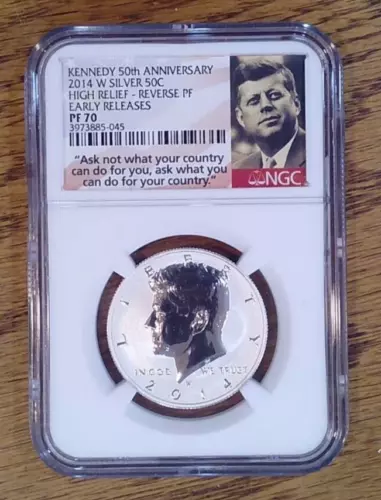 2014-D,P,S,&W 50th Anniv. HR Kennedy Silver Half Dollar 4pc Set NGC PF/SP-70 ER