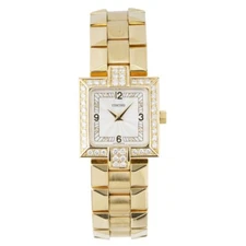 Ladies Concord La Scala 18KYG Silver Diamond Dial Watch in Excellent Condition