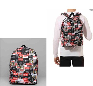 red checkerboard backpack