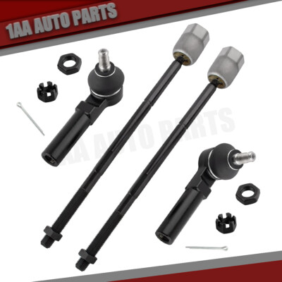 4Pcs Front Inner Outer Tie Rod Ends Fits Mercury Villager/Nissan Quest 93-02 All