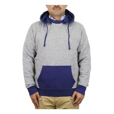 Polo Ralph Lauren Pullover Vintage 2-Tone Hoodie Hooded Sweatshirt - Grey, Navy