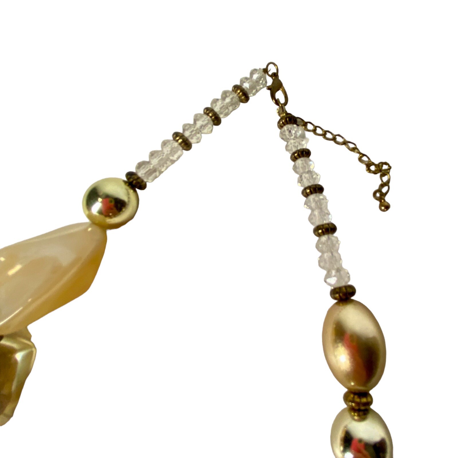 Unique Beaded Chunky Acrylic Cube Statement Neckl… - image 8