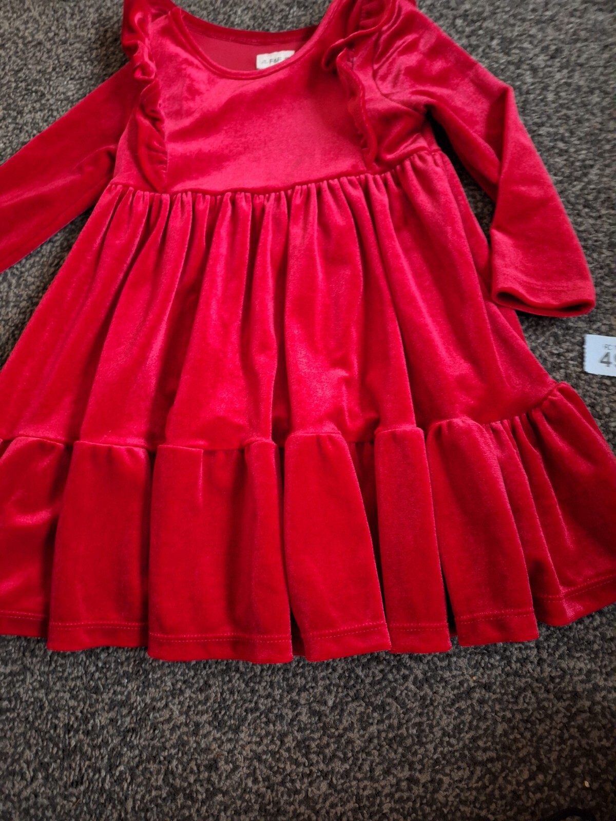 Girls Long Sleeve Red Dress 23 Years (B496) eBay