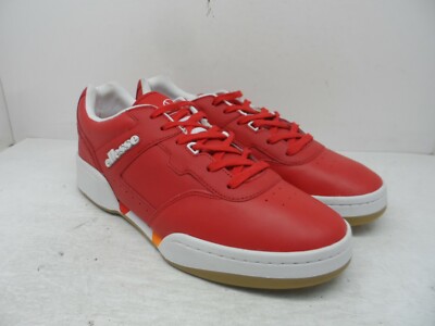 Ellesse Men's Piacentino Casual Sneakers Red Leather Size 8M