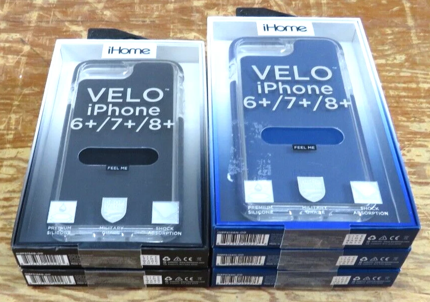 LOTE de 5 fundas de impacto de silicona iHome Velo para iPhone 6+/7+/8+ Plus. Foto 3 de 3