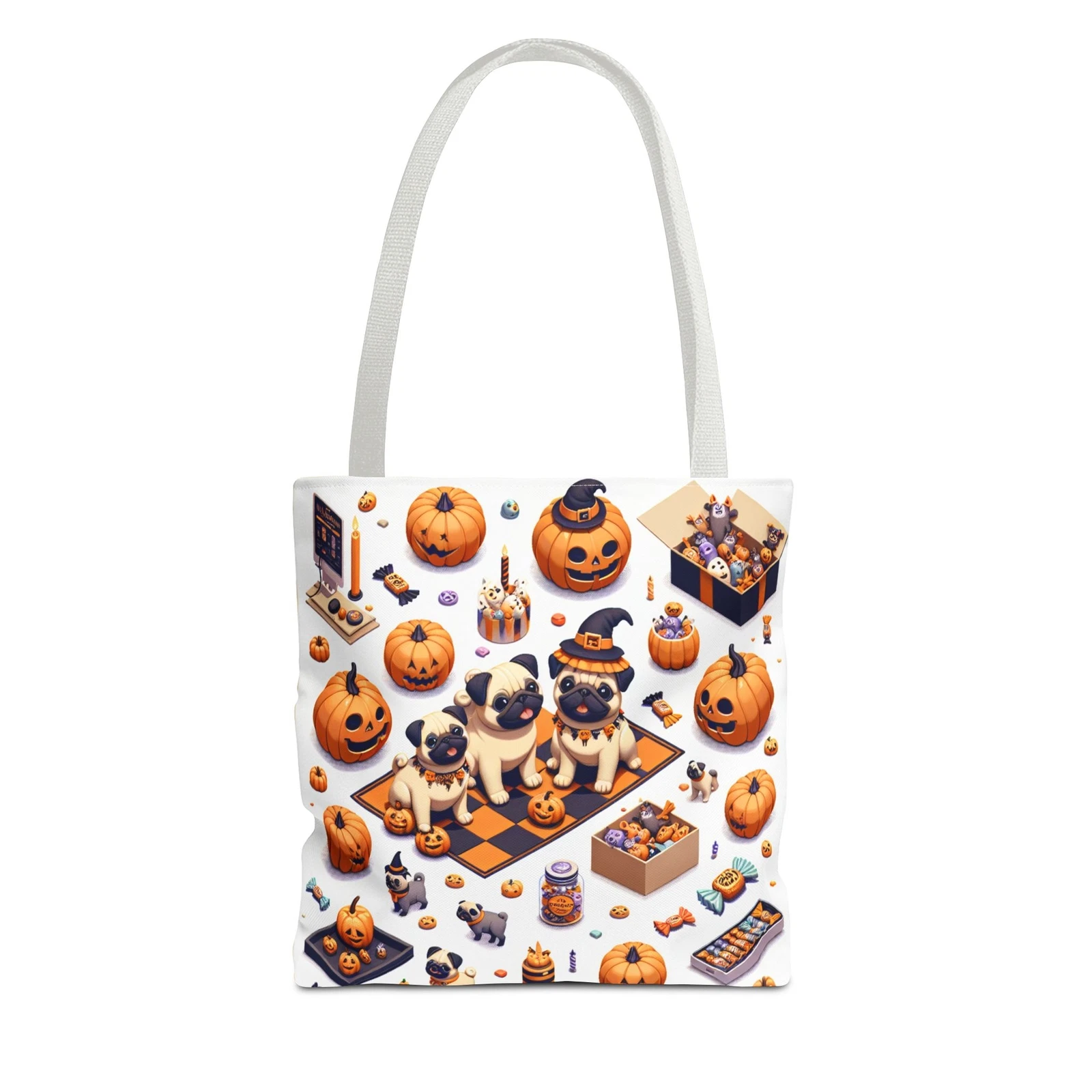 Halloween and Pugs Tote Bag
