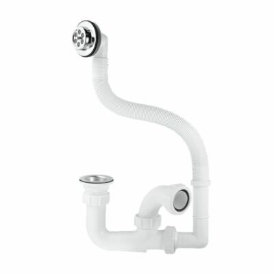 Mcalpine - 1 1/2'' 75 mm Dichtung Badewannenfalle mit Mittelstift & Flexi Überlauf - FJ10WC