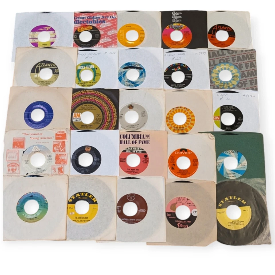 lot of 45+ 70s Pop Soul Disco 45rpm Fleetwood Mac Bobby Bloom Johnny Nash & More Foto 3 de 4