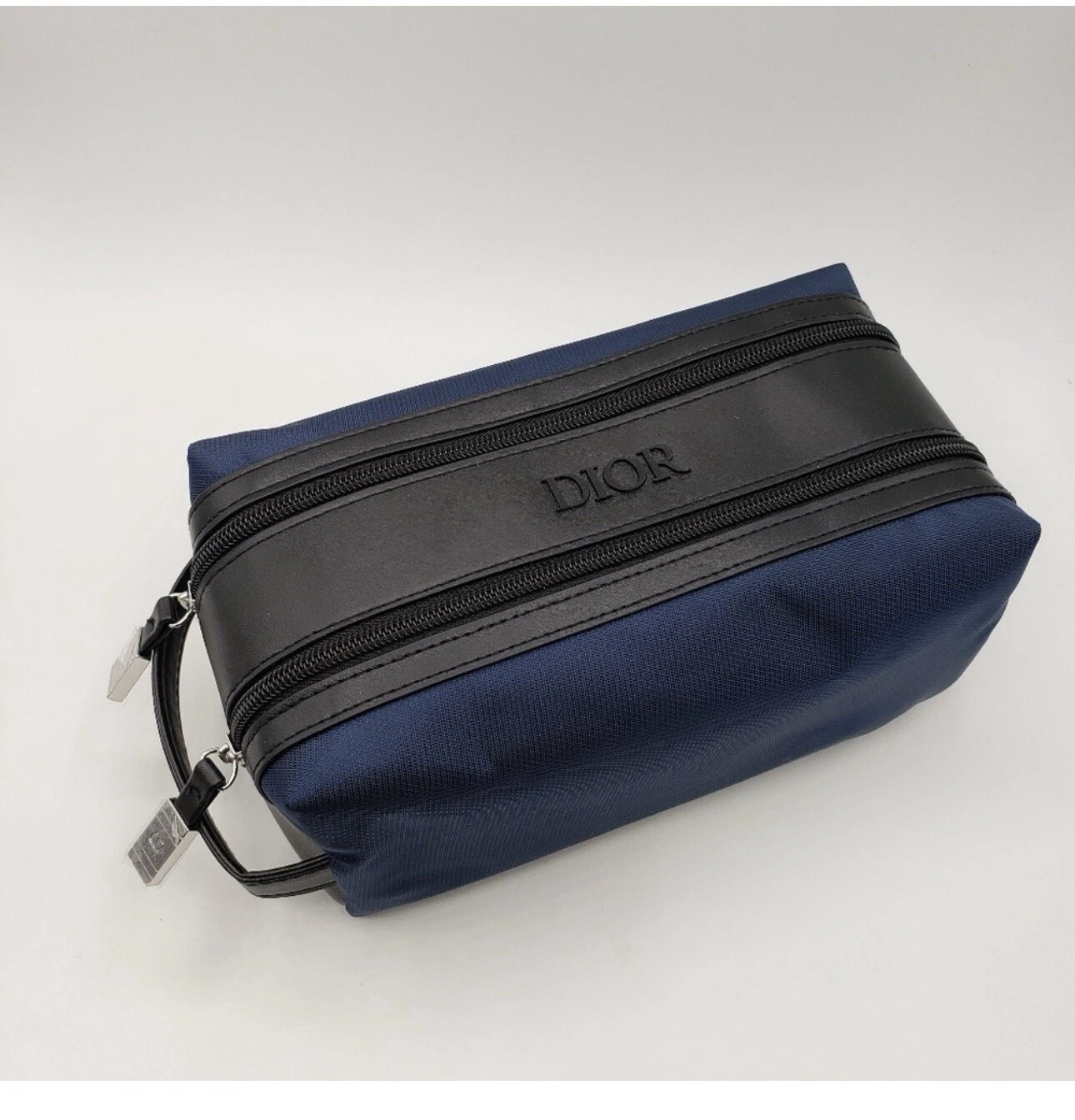 DIOR Trousse de toilette double compartiment voyage NOIR BLEU MARINE. Neuf, sans boite.