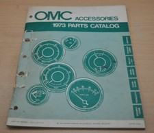 OMC 1973 Parts Catalog Bootsmotor Ersatzteilliste Accessories Zubehör