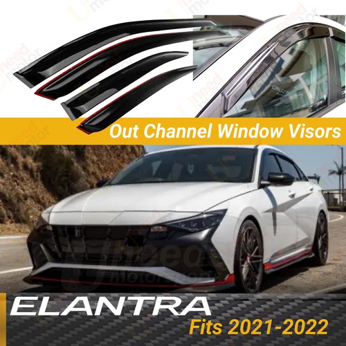 For Hyundai Elantra 20212022 Window Visors Shade Rain Guards Vent