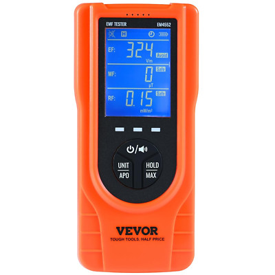 EMF Meter Electromagnetic, 3-in-1, Radiation Detector, 5Hz-3.5GHz, Rechargeable