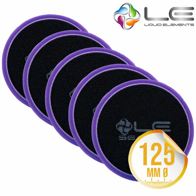 5x Liquid Elements Pad Man V2 Polierpad Polierschwamm 125mm Lila - Sealing