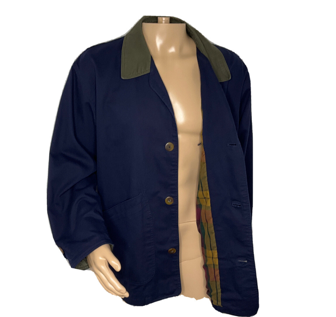 Lands End Barn Jacket Field Coat Button Front Canvas … Gem