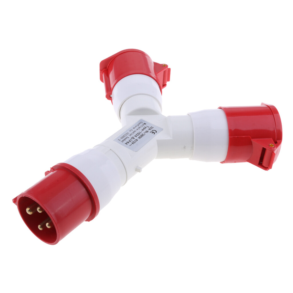 380V-415V 32A four pin Industrial Plug Socket Waterproof Connector 3P ...