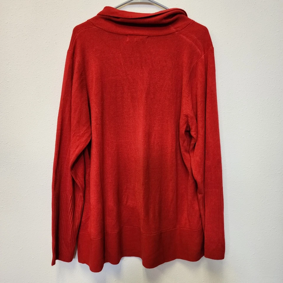 Cárdigan Seventh Avenue 2XL Rojo Slouchy Calce Relajado Oficina Academia Acogedor Nuevo Foto 4 de 4