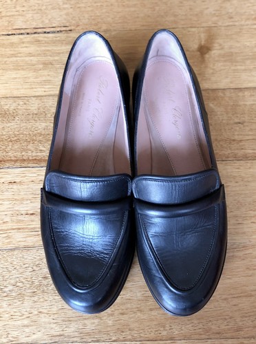 Robert Clergerie Black Leather Platform Loafers, Size 37.5 EU - Picture 4 of 10