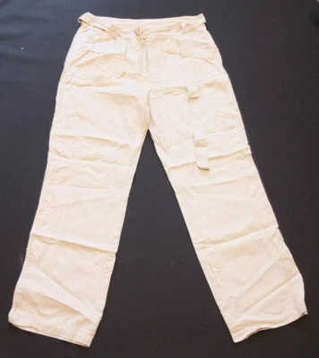 * C&A CANDA elegante Leinen Hose Gr. 40 L TOP 7/8- u. Langhose Natur - Bild 1 von 4