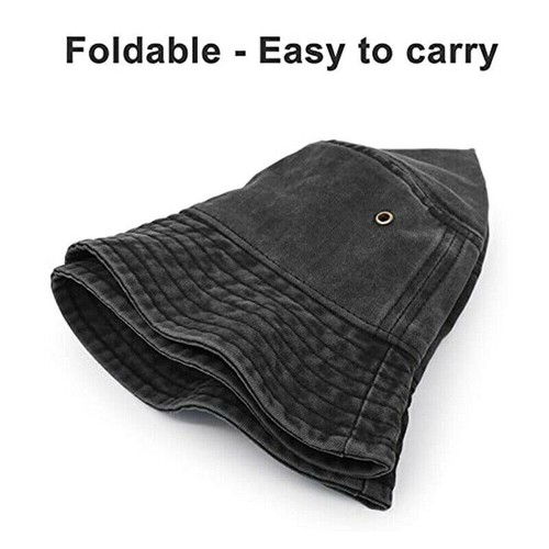Unisex Men Women WASHED COTTON Sports Bucket Hats Fisherman Hat Outdoor Camping - Picture 10 of 22