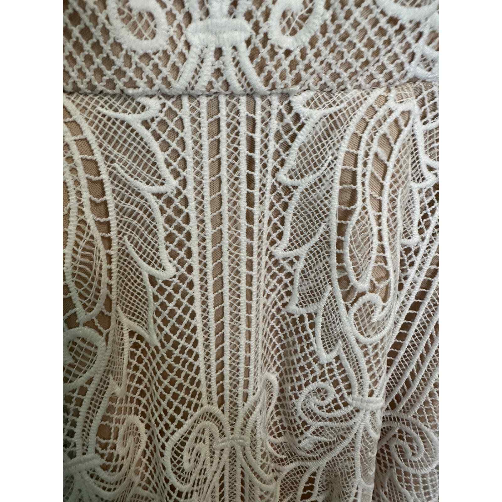 Liza Luxe for ModCloth Faith Flawless Maxi Medium White Lace Crochet Dress