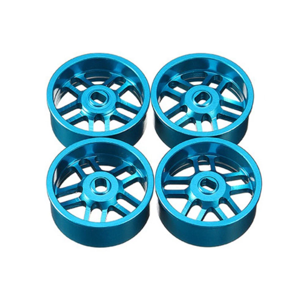 Fit for Kyosho MINI-Z AWD Wltoys K989 RC Metal Wheel Hubs Simulation Tire Rims - Image 2 of 4