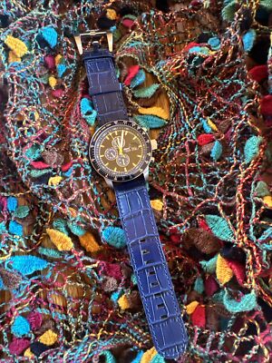 VINTAGE INGERSOLL WATCH MEN IN1219BK BLUE DIAL