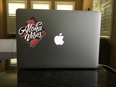 103-05 Aloha Vibes Hawaiian Flowers Hibiscus vinyl decal 