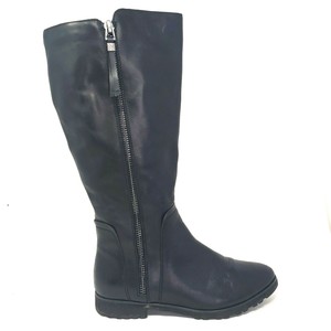 womens black boots size 10 wide